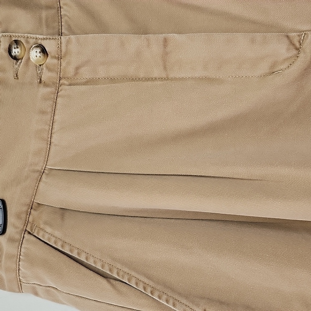 90s Anne Klein A-Line, High Waist Pleat Front Khaki Chinos, New, Sz 12 - Picture 2 of 13